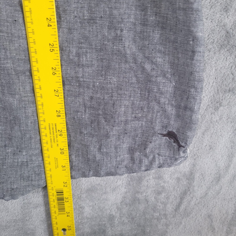 Tommy Bahama Shirt Mens XL Gray Linen Button Up‎ Short Sleeve Camp Marlin Grey - Picture 6 of 10